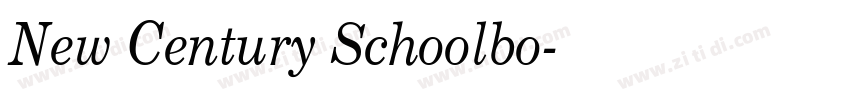 New Century Schoolbo字体转换